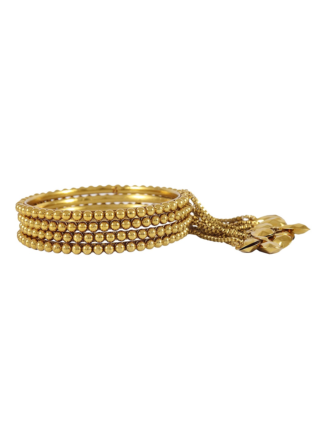 

ZULKA Set Of 26 Zircon Gemstone Latkan Bangle, Gold