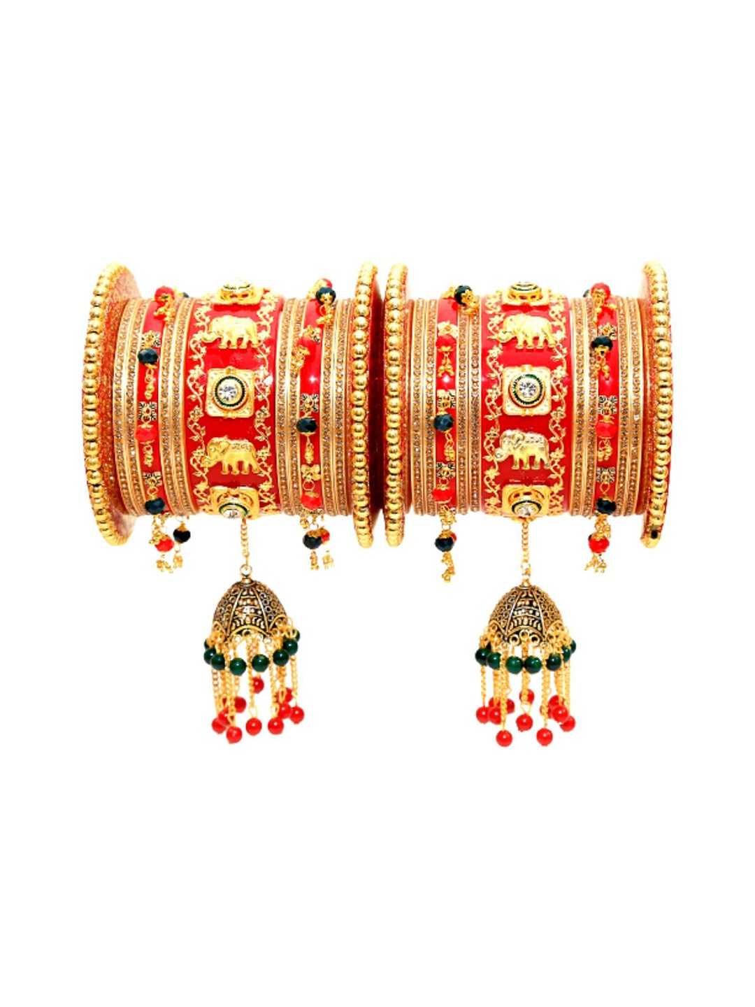 

Align Set Of 2 Gold-Plated Beaded Chuda Bangles
