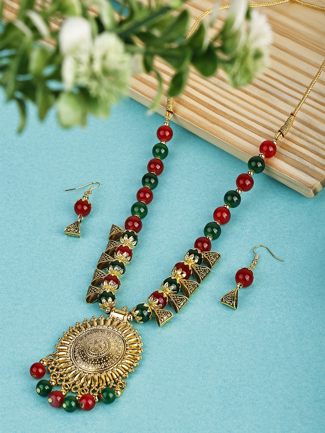 

SUNHARI Beaded Jewellery Set, Gold