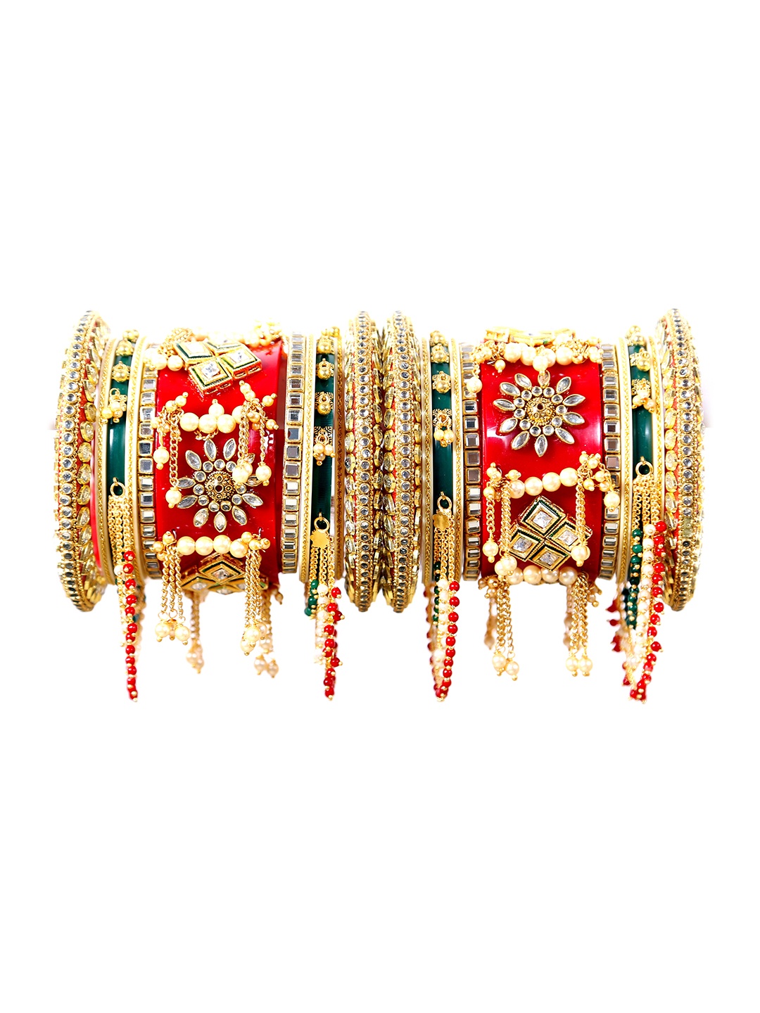 

Align Set Of 2 Gold-Plated Beaded Chuda Bangles