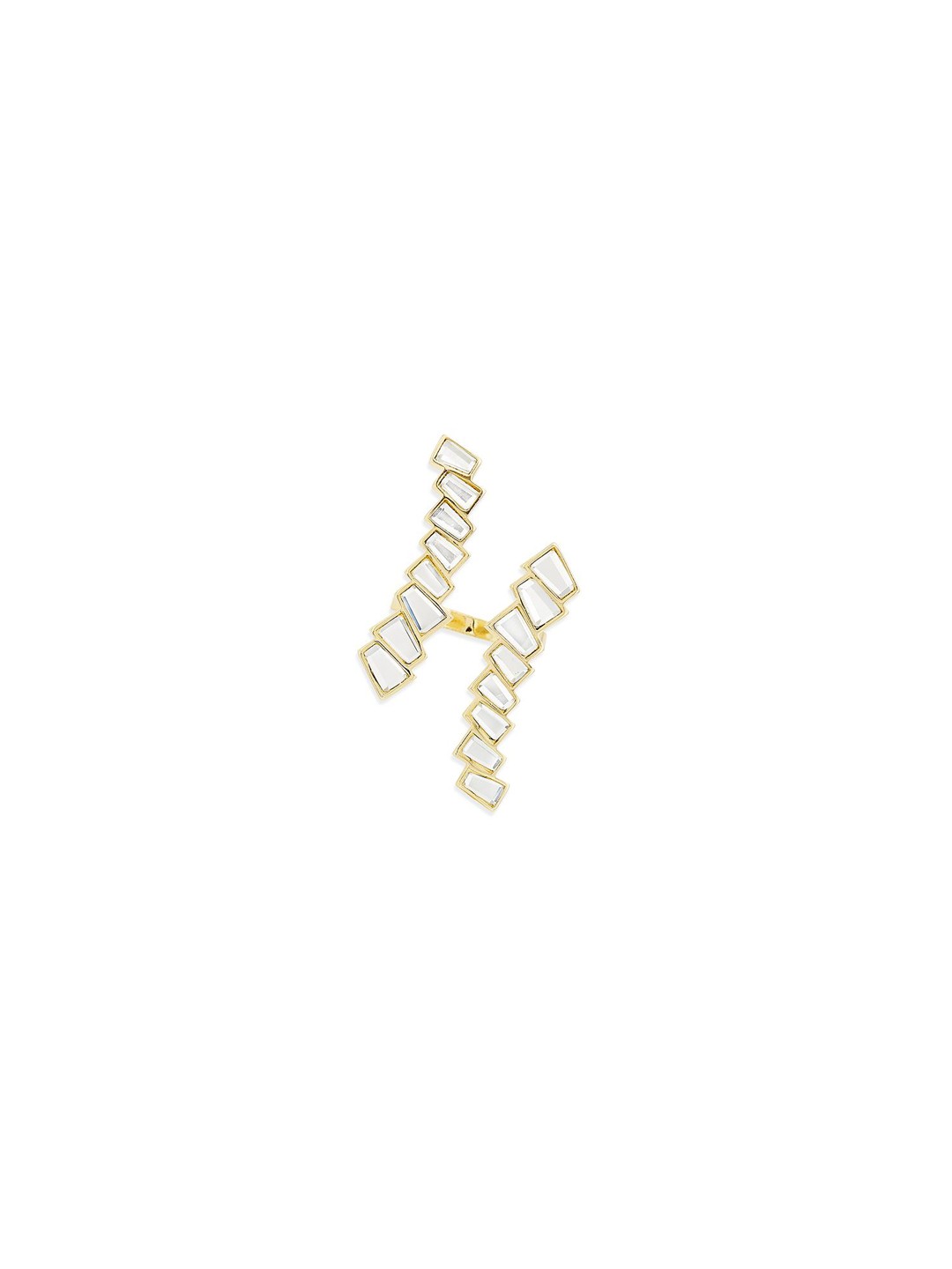 

Isharya Gold Plated Adjustable Angel Dust Mirror Finger Ring