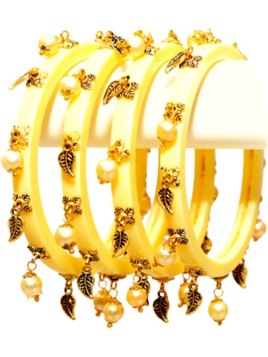 

Align Set Of 4 Gold-Plated Beaded Chuda Bangles