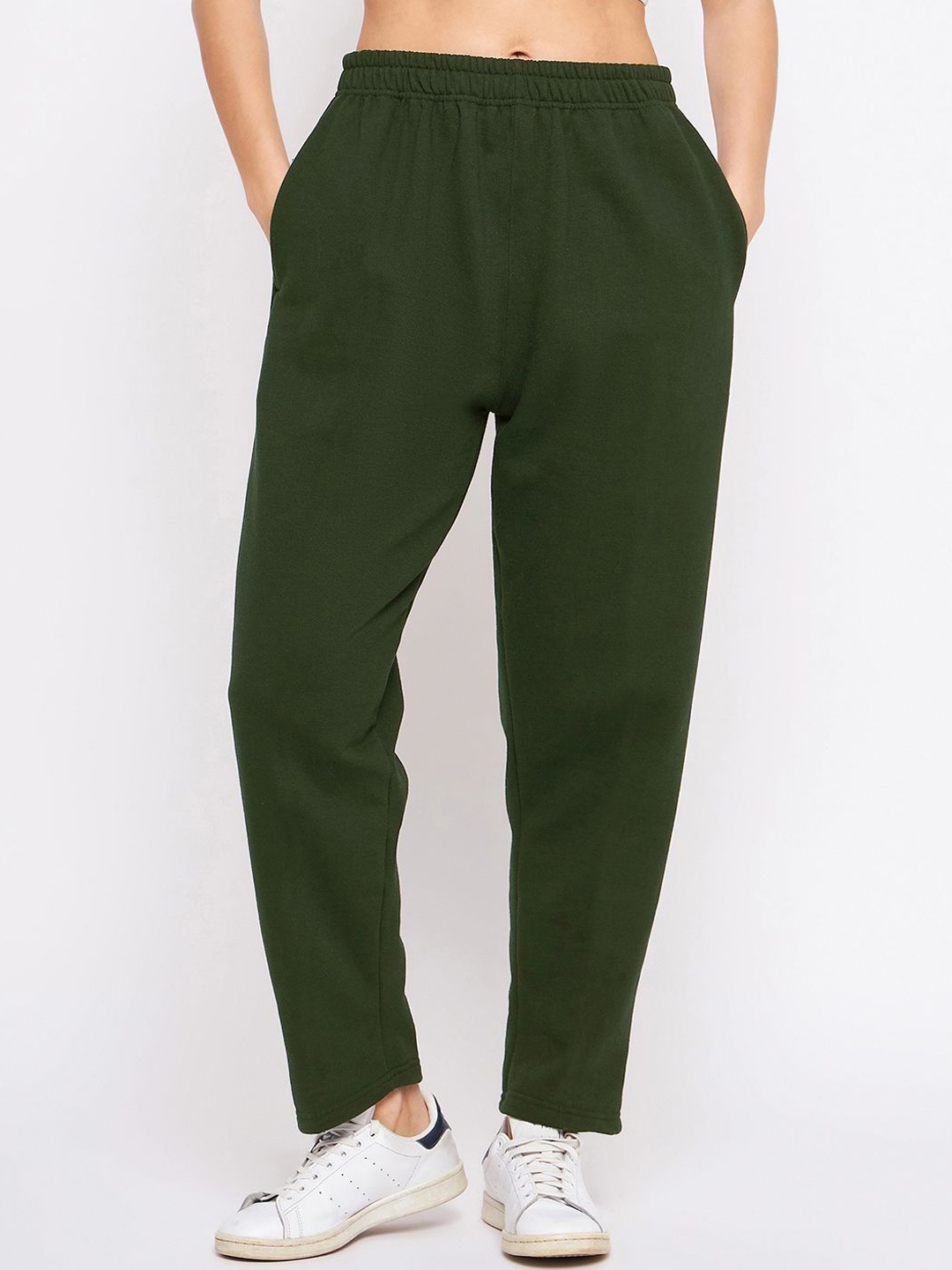 

TULIP 21 Women Relaxed Fit Mid Rise Track Pants, Olive