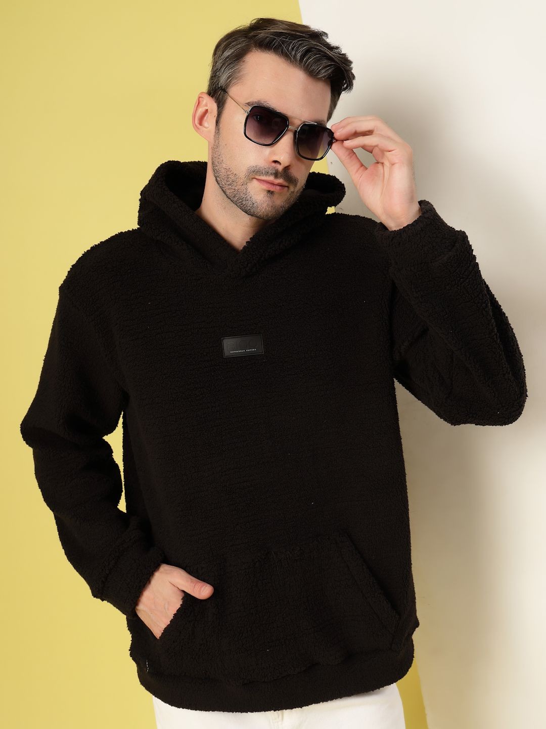 

Rigo Men Hooded Oversized Sweatshirt, Black