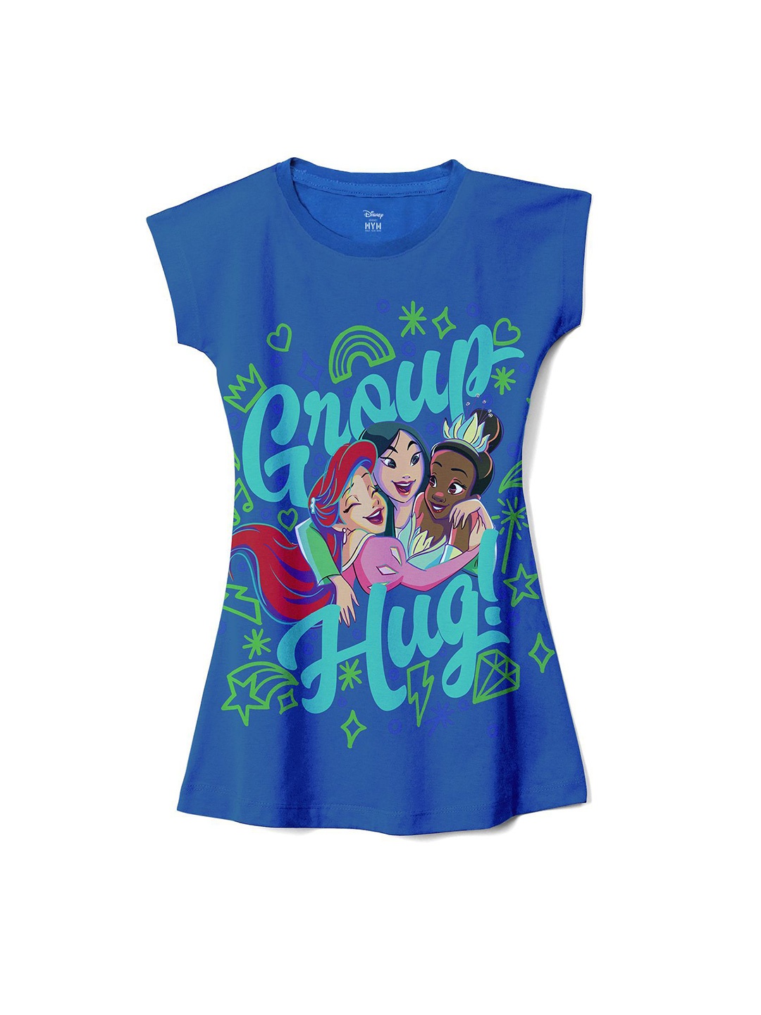 

Wear Your Mind Girls Printed A-Line Dress, Blue