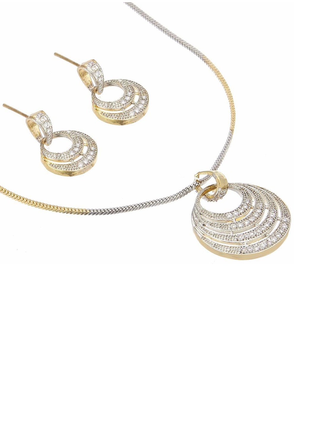 

SUNHARI Stone-Studded Jewellery Set, Gold