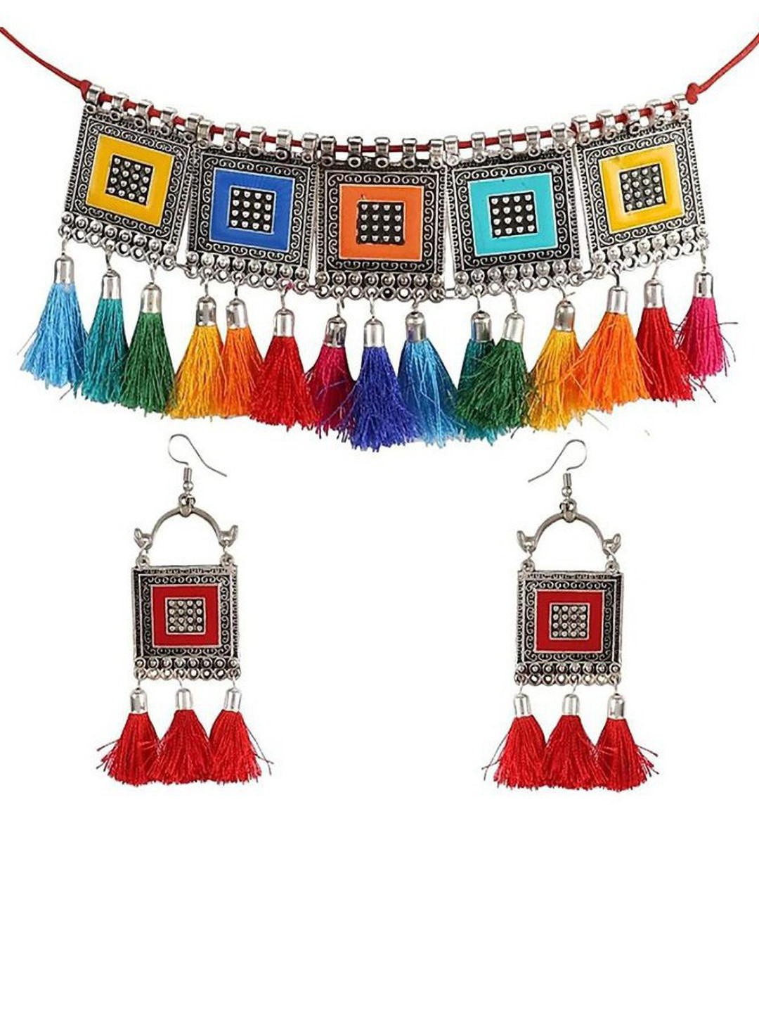 

SUNHARI Silver Plated Jewellery Set