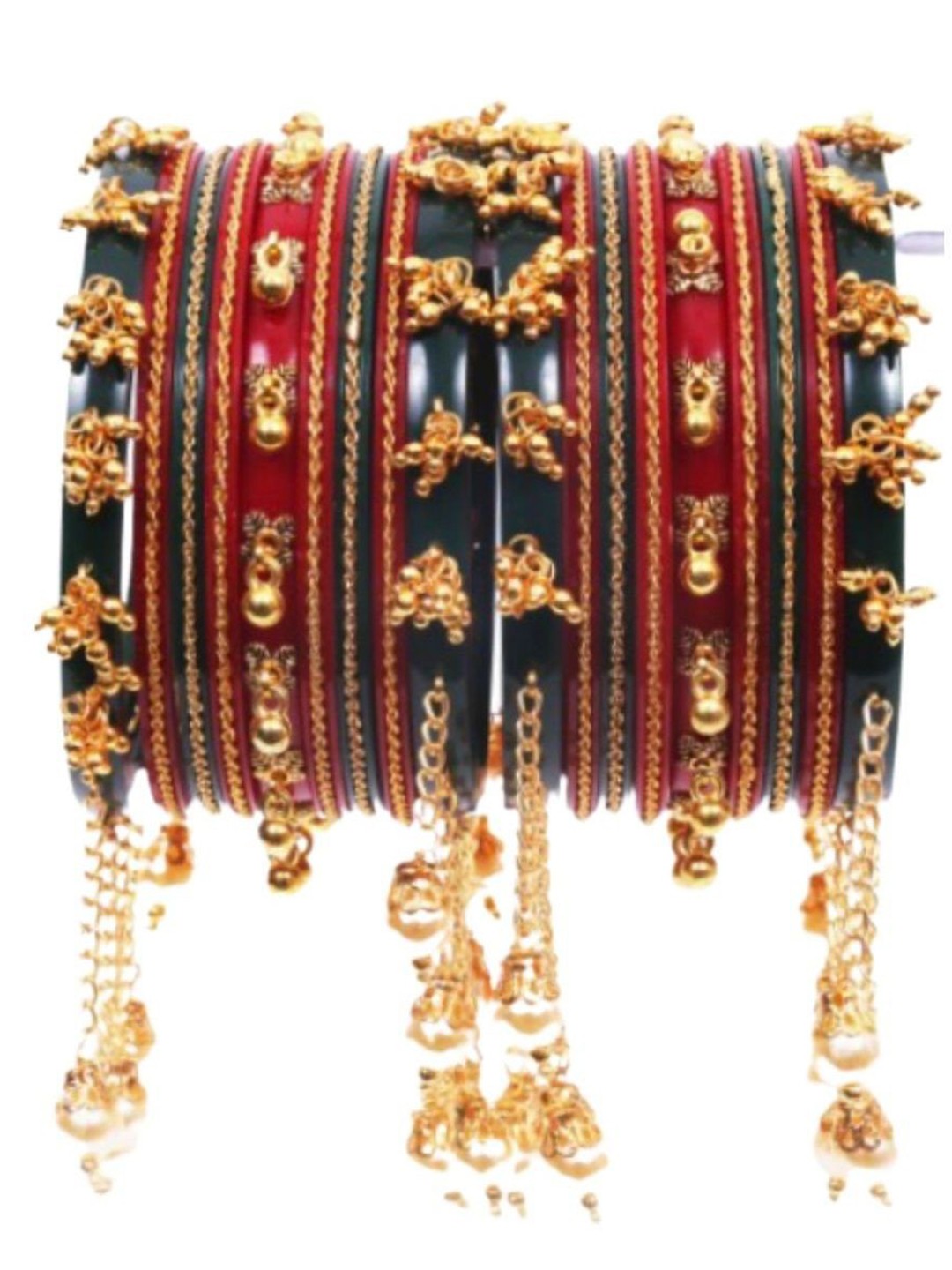 

Align Set Of 18 Gold-Plated Beaded Bangles