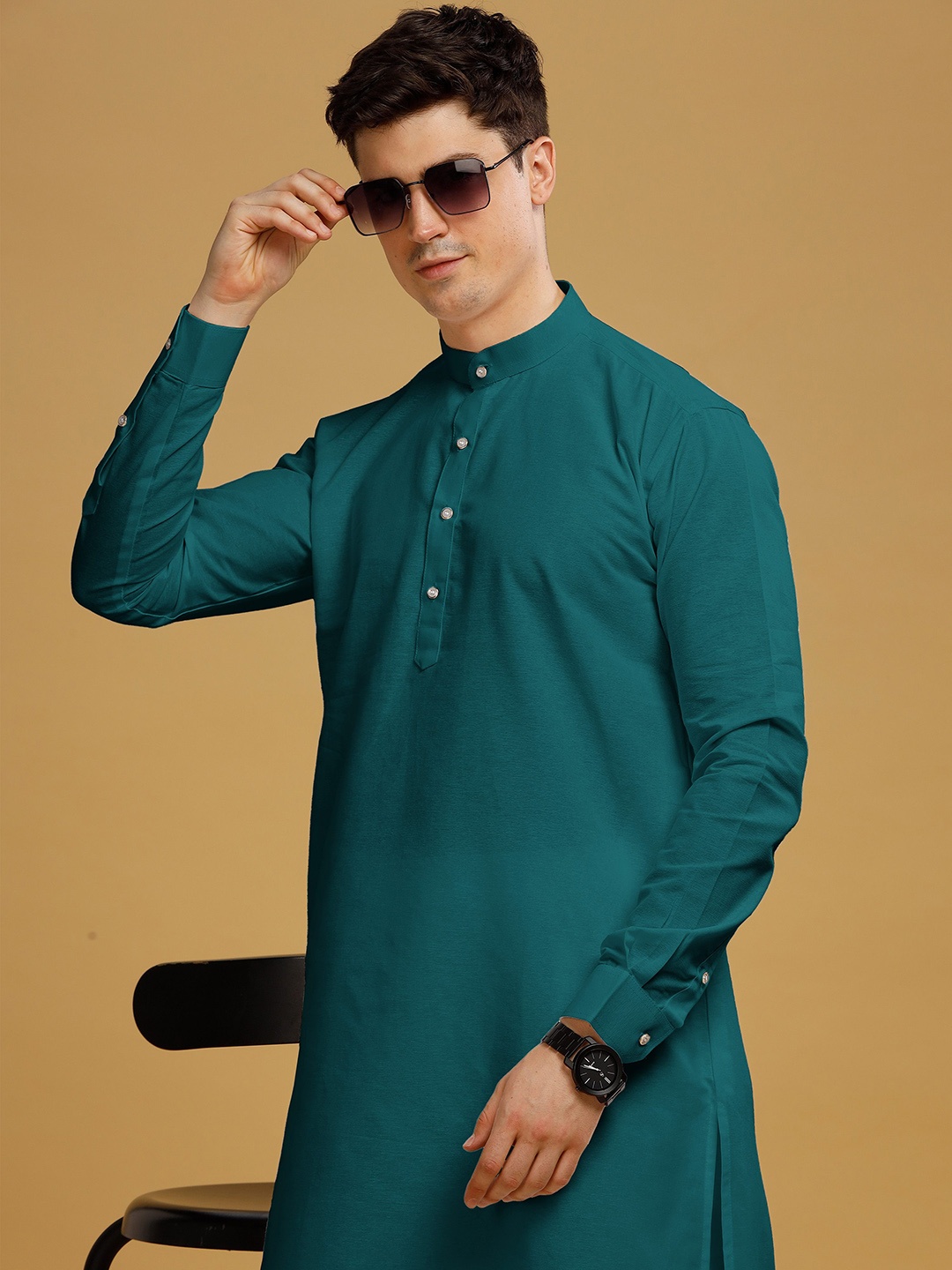 

Anouk Men Kurta, Teal