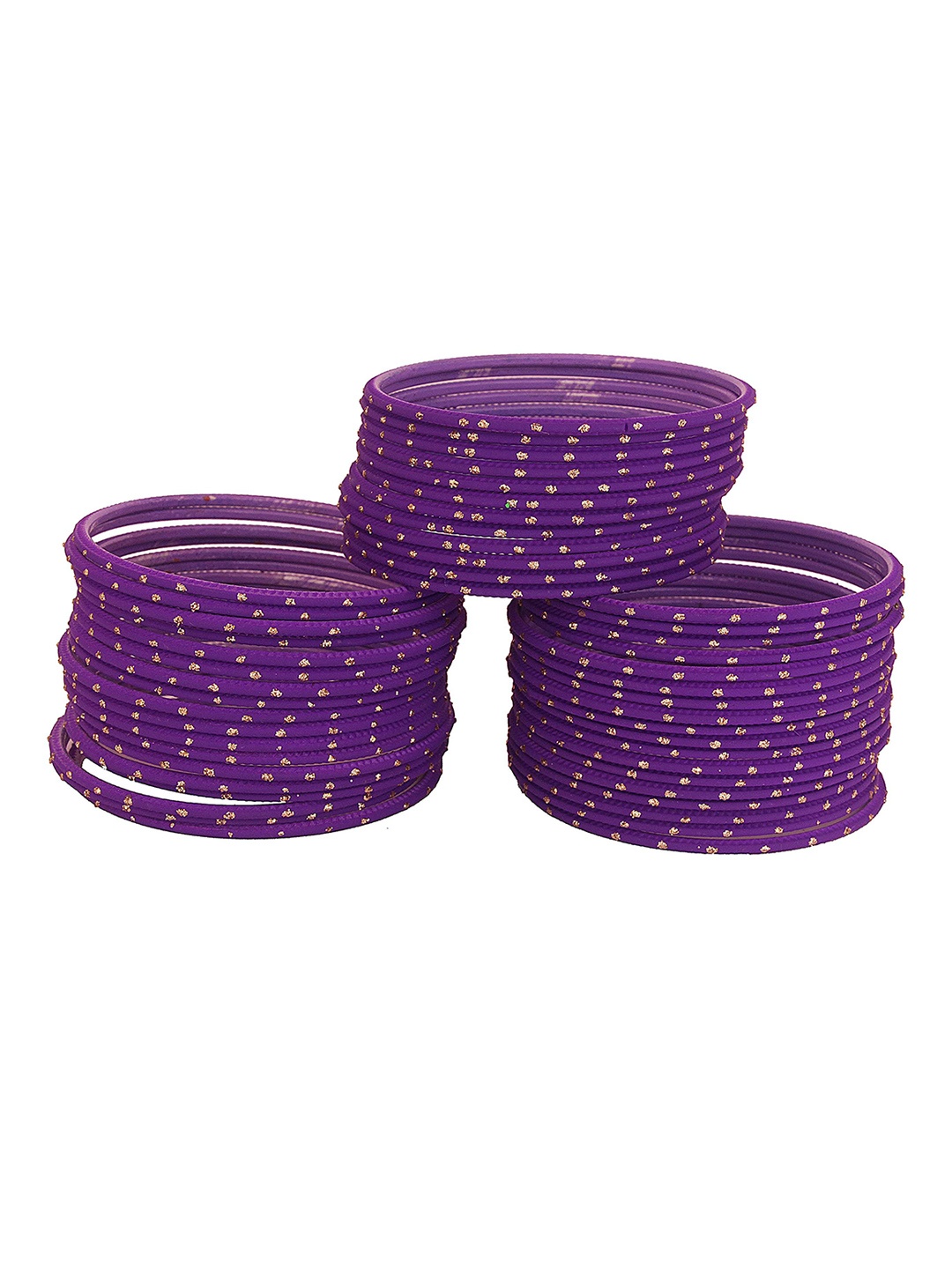 

ZULKA Set of 48 Polka Dots Bangles, Purple