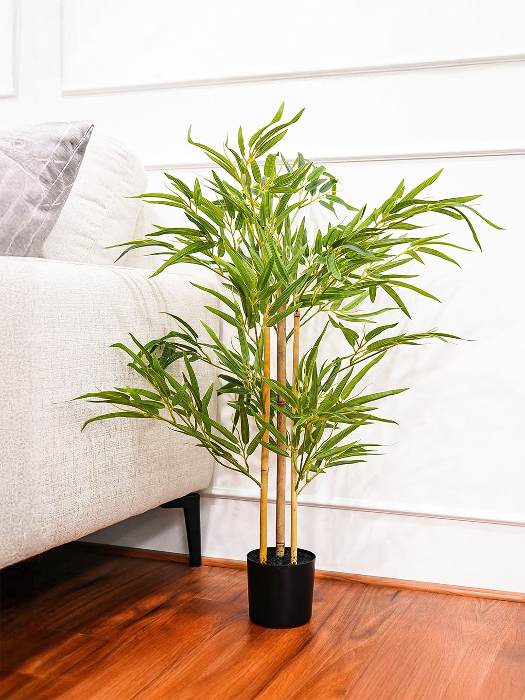 

Ekhasa GreenHanging Bamboo Artificial Plant With Pot, Green