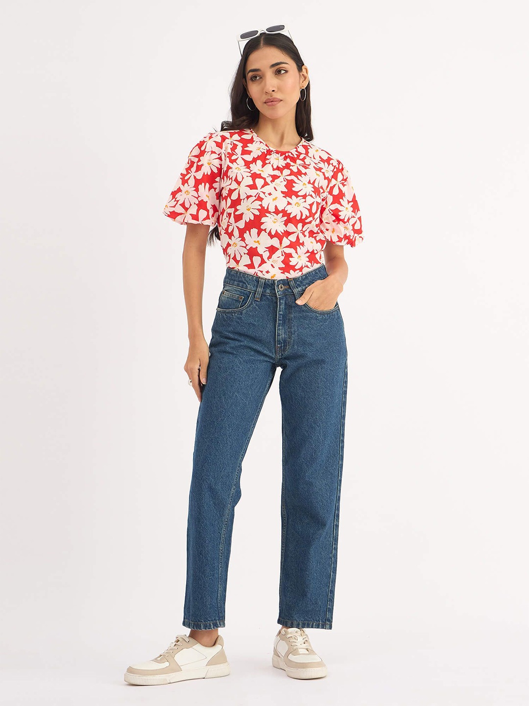 

SALT ATTIRE Women Floral Printed Top, Red