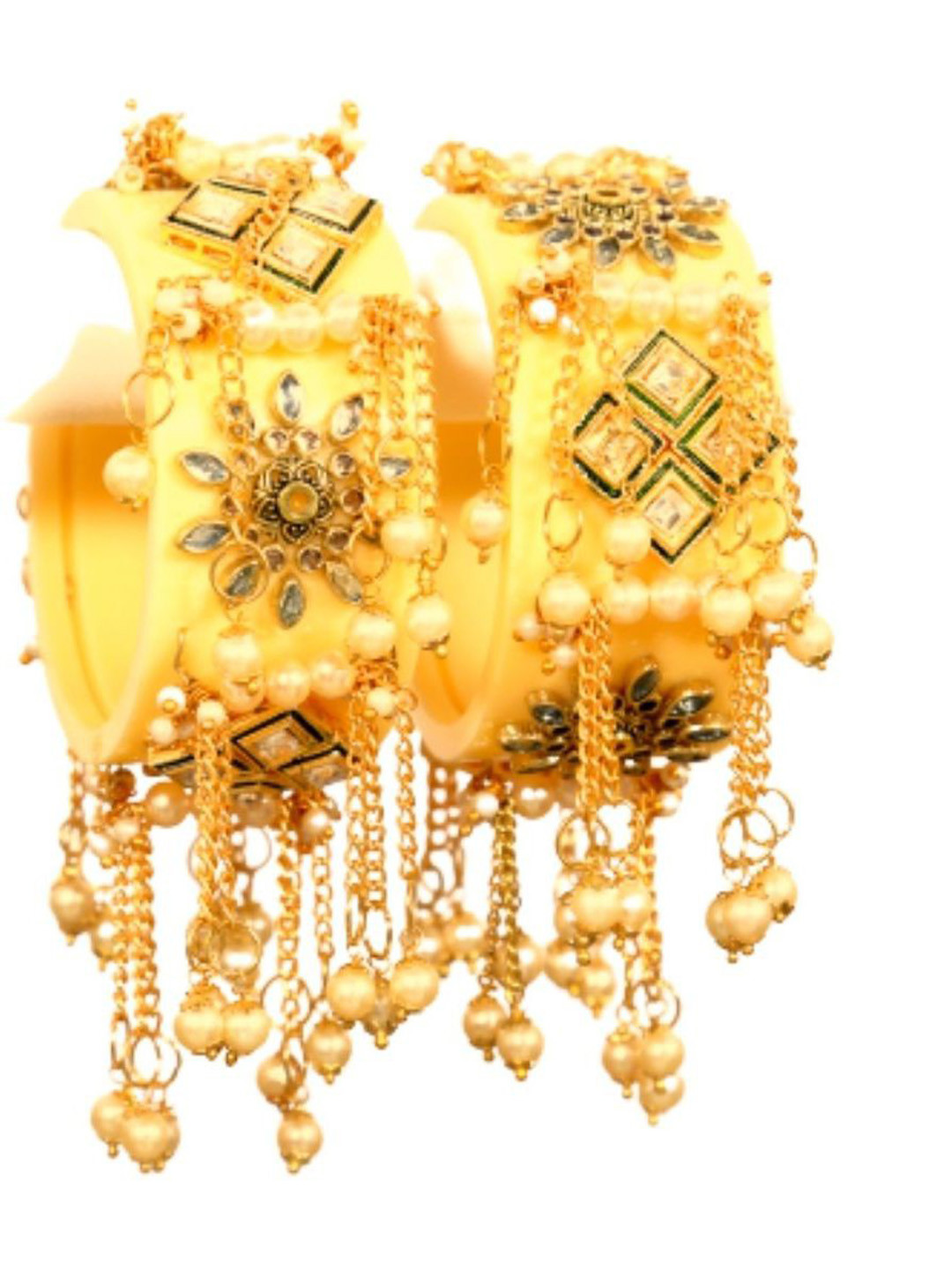 

Align Set Of 2 Gold Plated Beaded Bangles