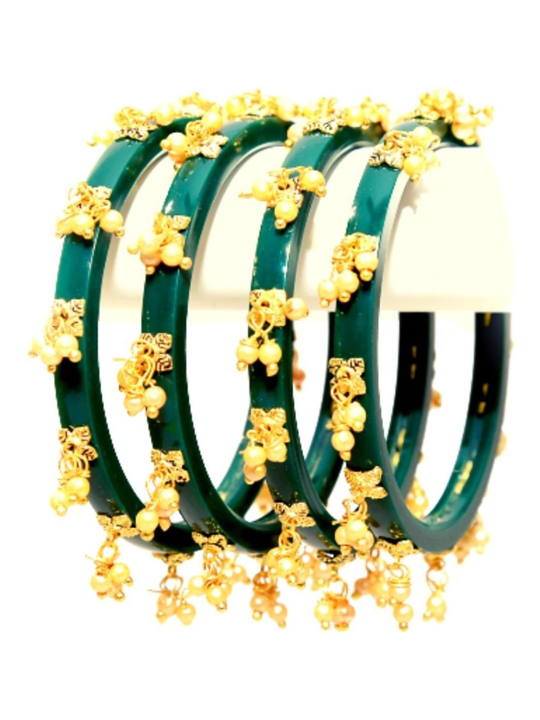 

Align Set Of 4 Beaded Bangles, Green