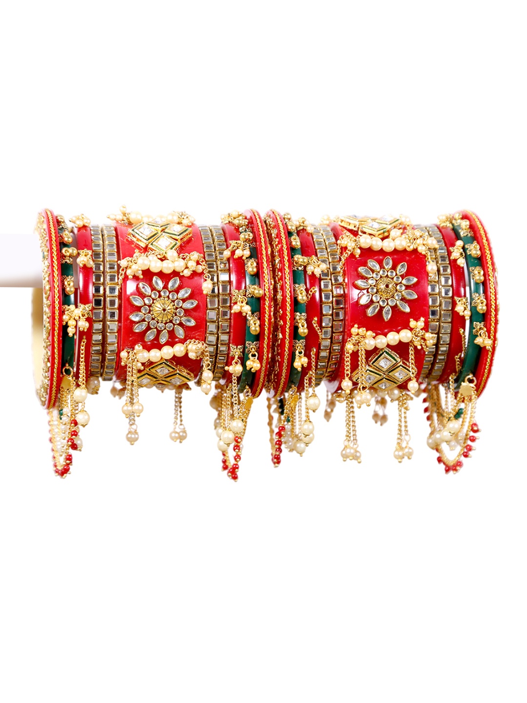

Align Set Of 2 Gold-Plated Beaded Chuda Bangles