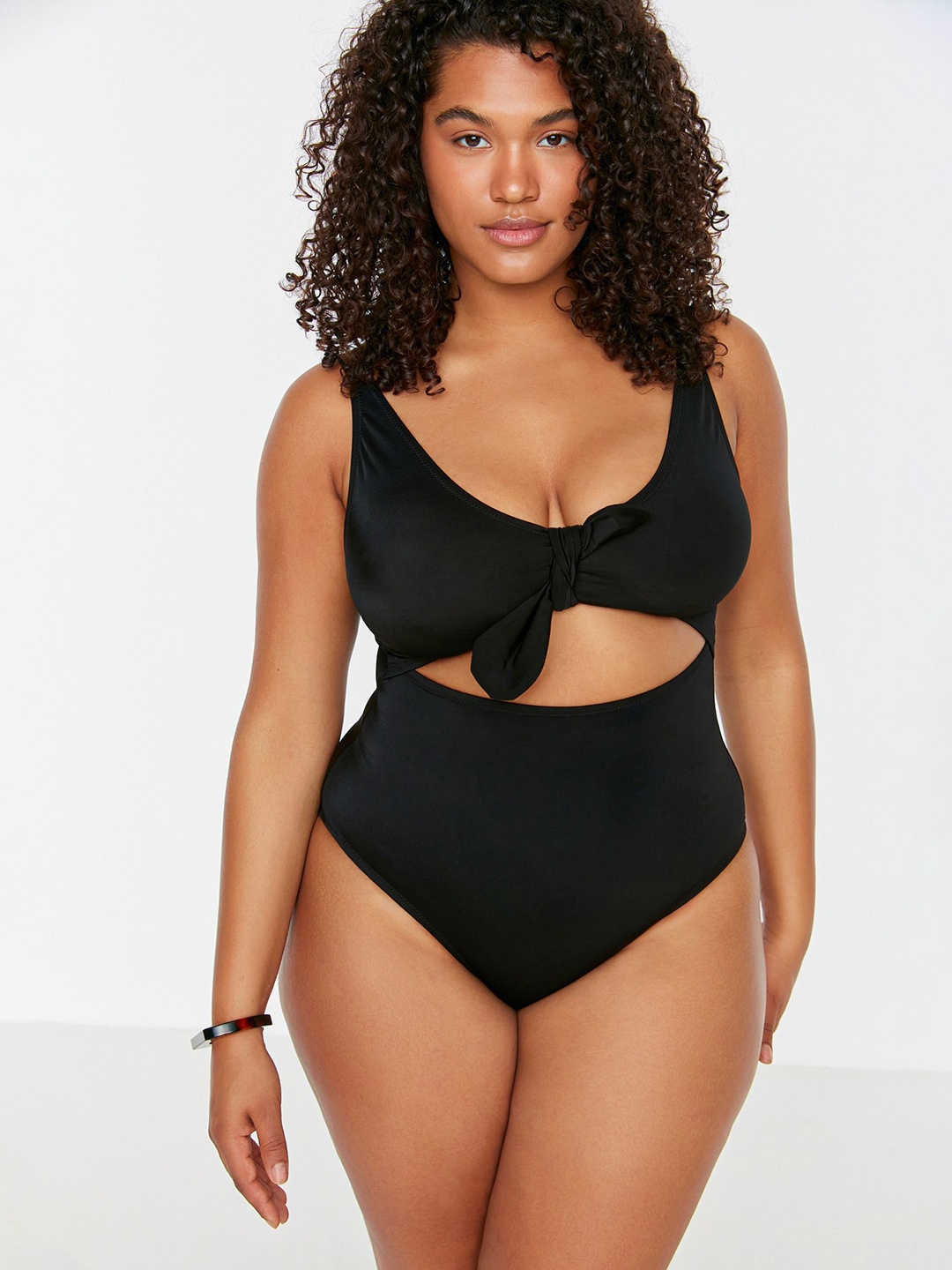 

Trendyol Medium Coverage Round Neck Sleeveless Bodysuit, Black