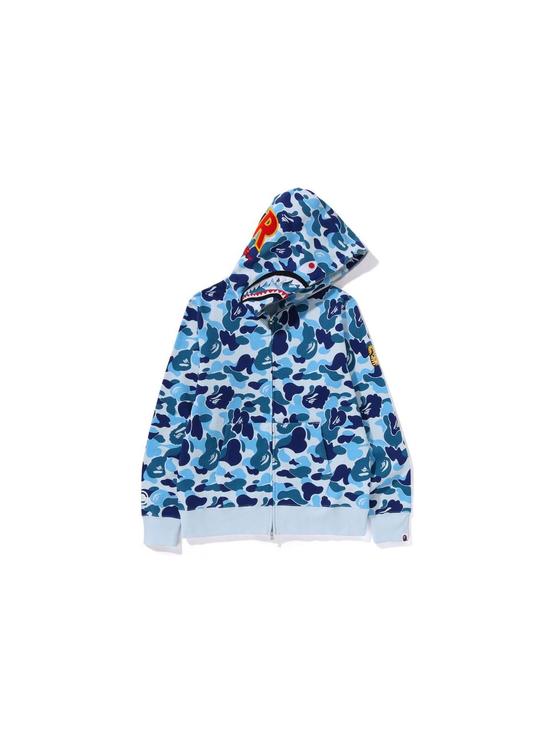 

Bape Men Camo Shark Full-Zip Hoodie, Blue