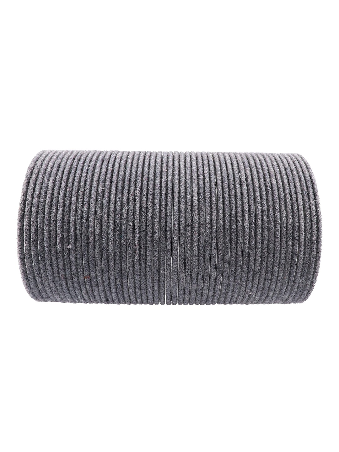 

ZULKA Set of 48 Velvet Finish Metal Bangle, Grey