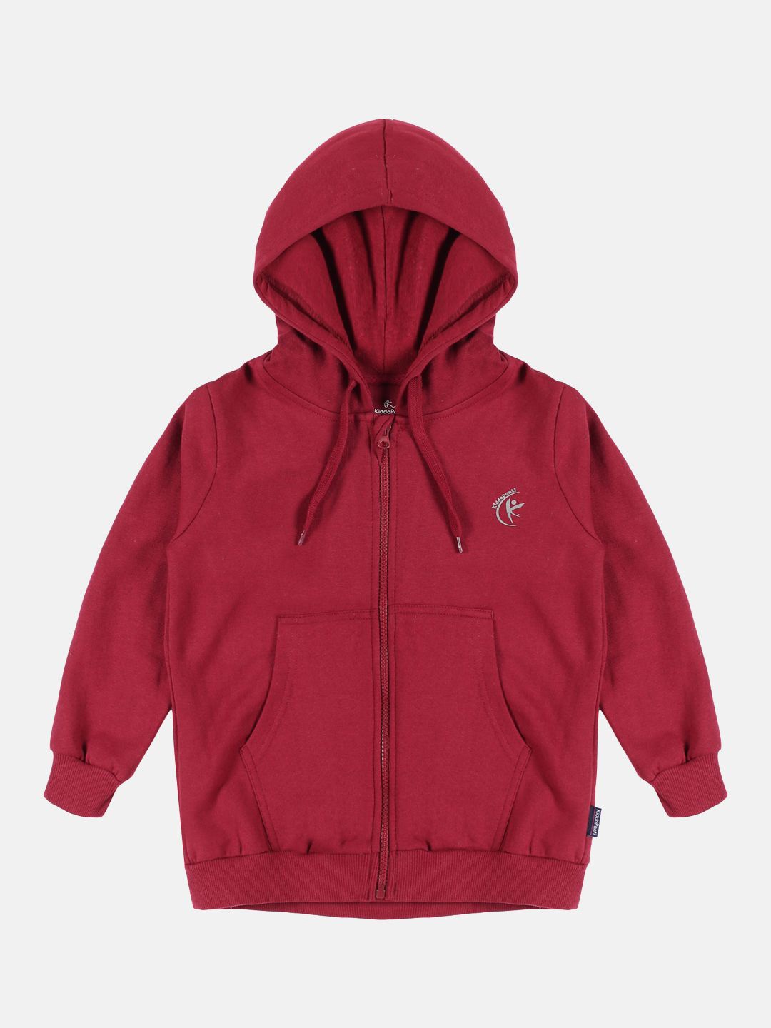

KiddoPanti Boys Hooded Front-Open Sweatshirt, Maroon