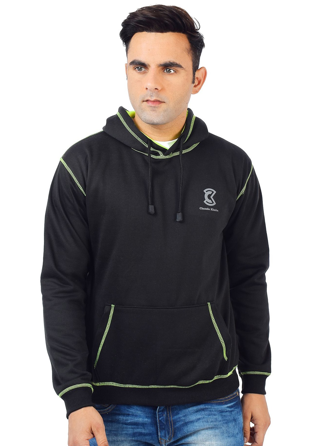 

Chanda Khuba Men Hooded Sweatshirt, Black