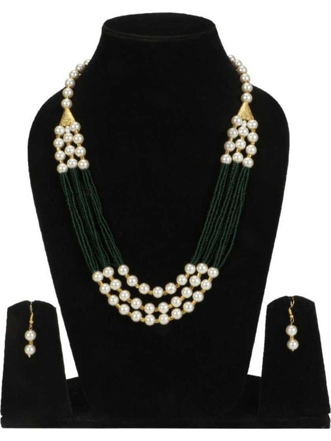 

SUNHARI Gold-Plated Pearl-Beaded Jewellery Set