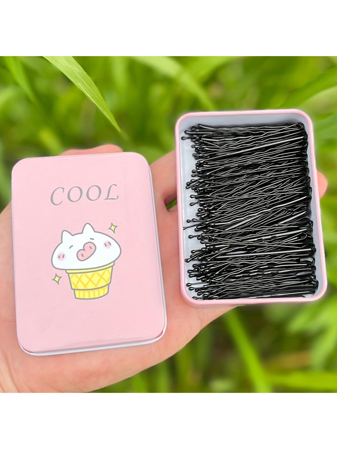 

CHRONEX 50-Pcs Stylish Bobby Pins, Black