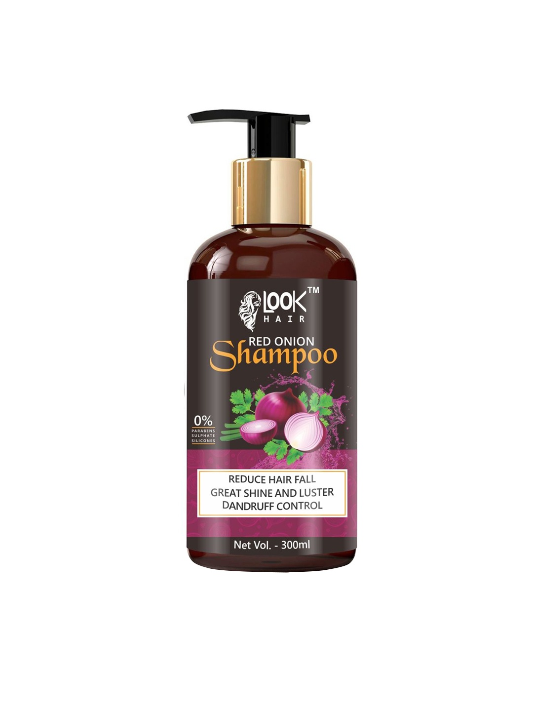 

LOOK HAIR Set Of 3 Red Onion Shampoo For Hair Growth - 300 ml Each