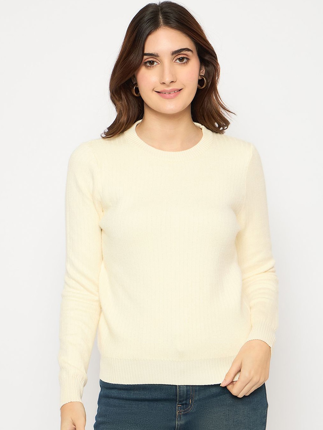 

Madame Women Pullover Sweater, Cream