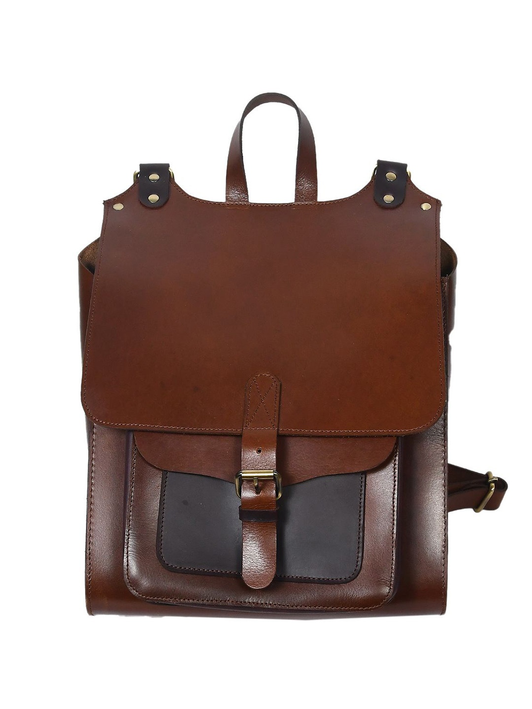 

Celtic Unisex Leather Backpack., Brown