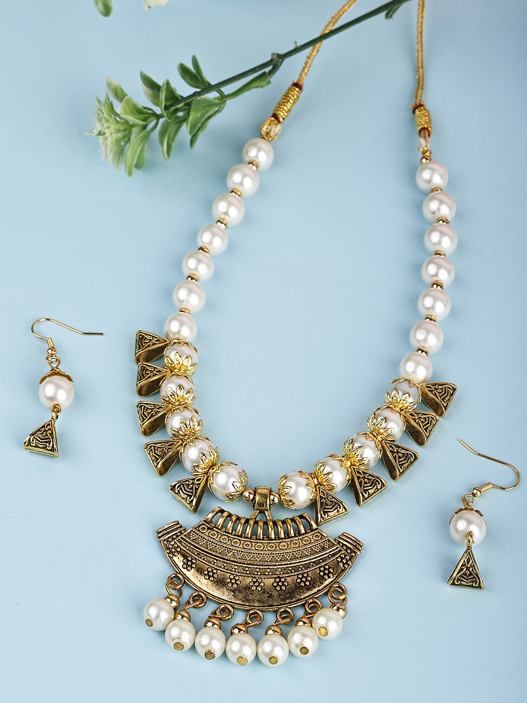 

SUNHARI Beaded Jewellery Set, Gold