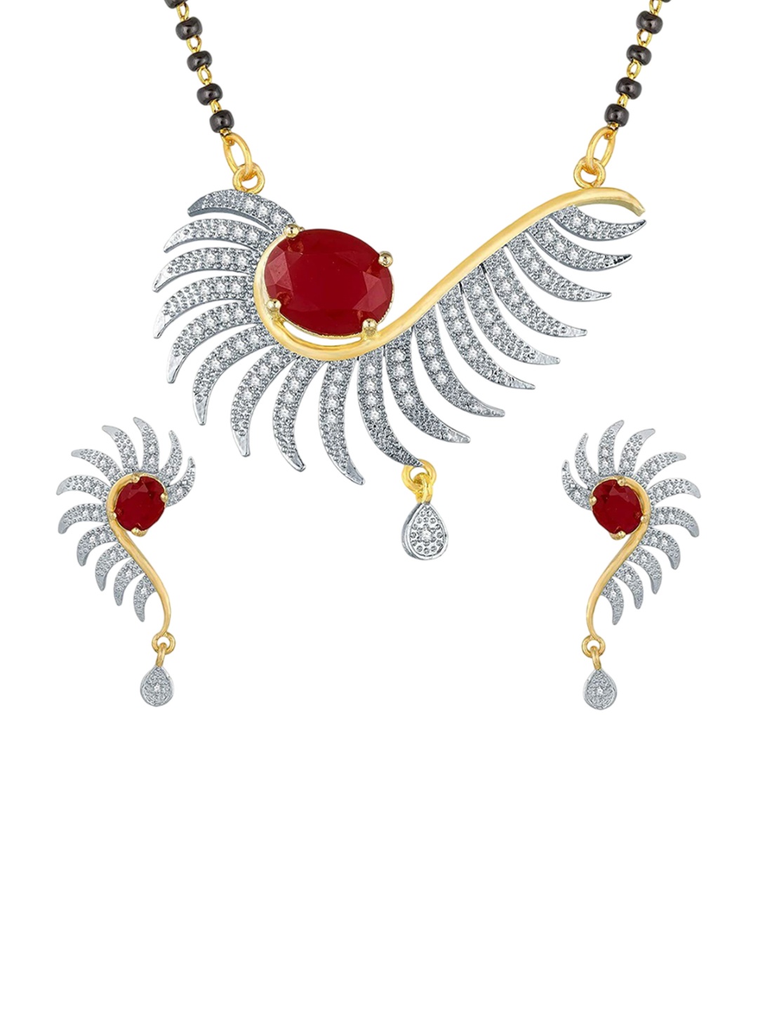 

SUNHARI Gold-Plated Mangalsutra, Silver