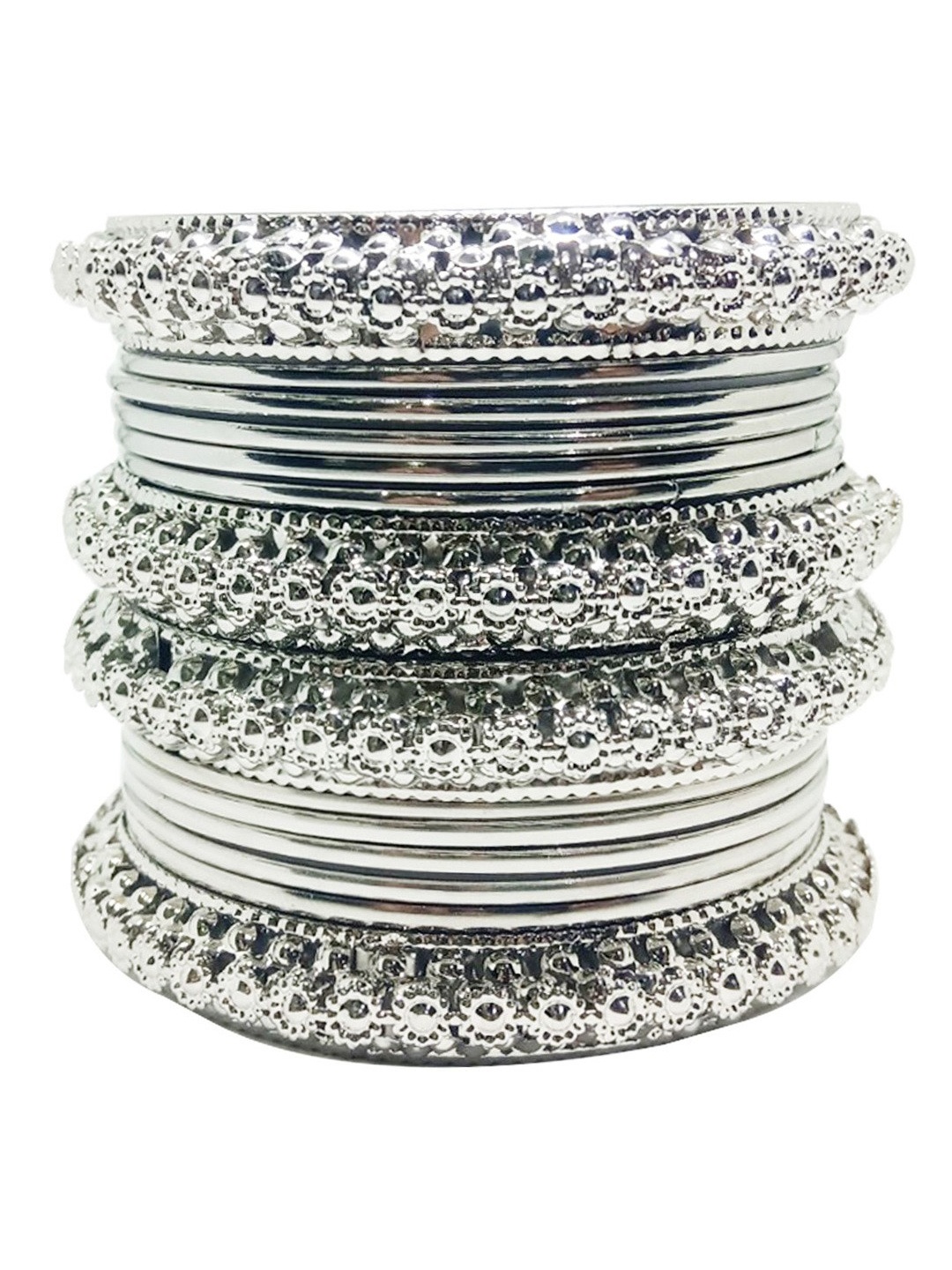 

CHRISHAN Set Of 14 Silver-Plated Bangles
