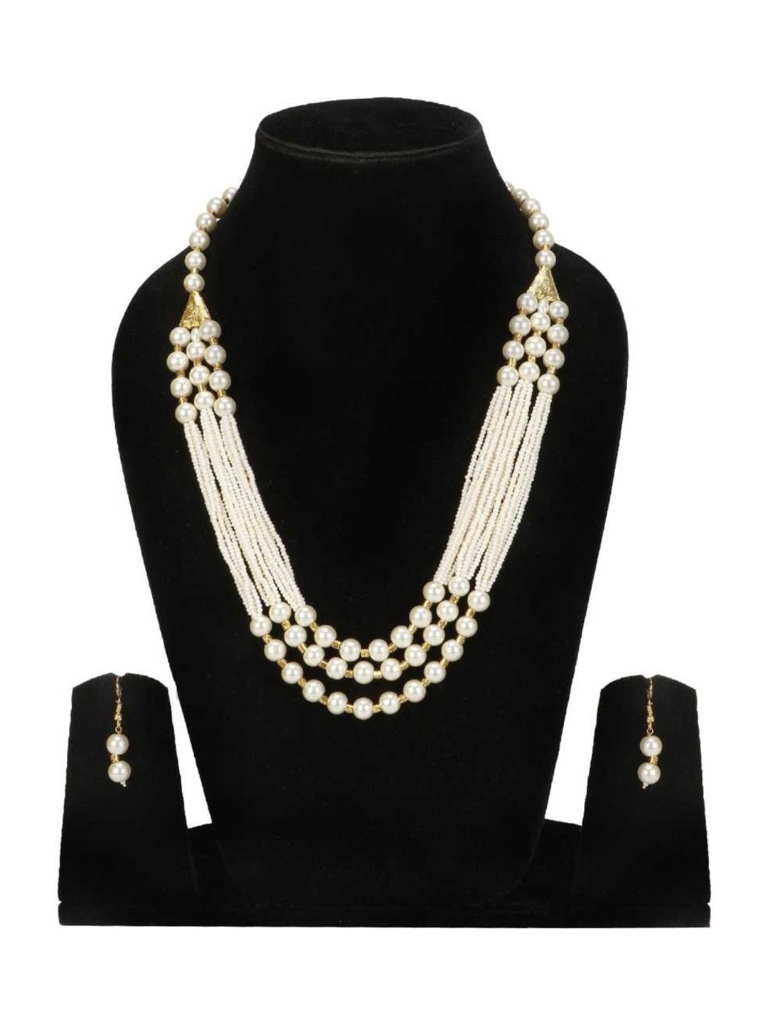 

SUNHARI Gold-Plated Artificial Beads Beaded Jewellery Set