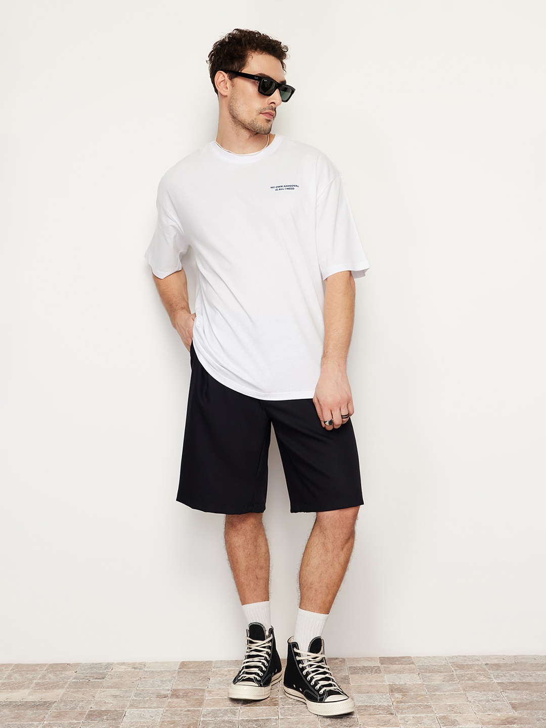 

Trendyol Typography Printed Round Neck Pure Cotton T-shirt, White