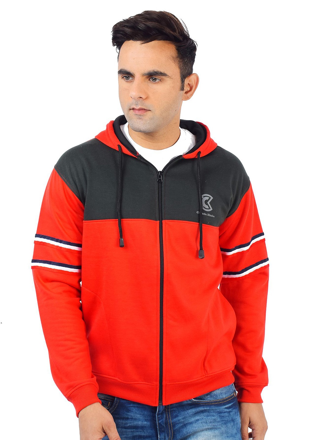 

Chanda Khuba Men Hooded Sweatshirt, Red