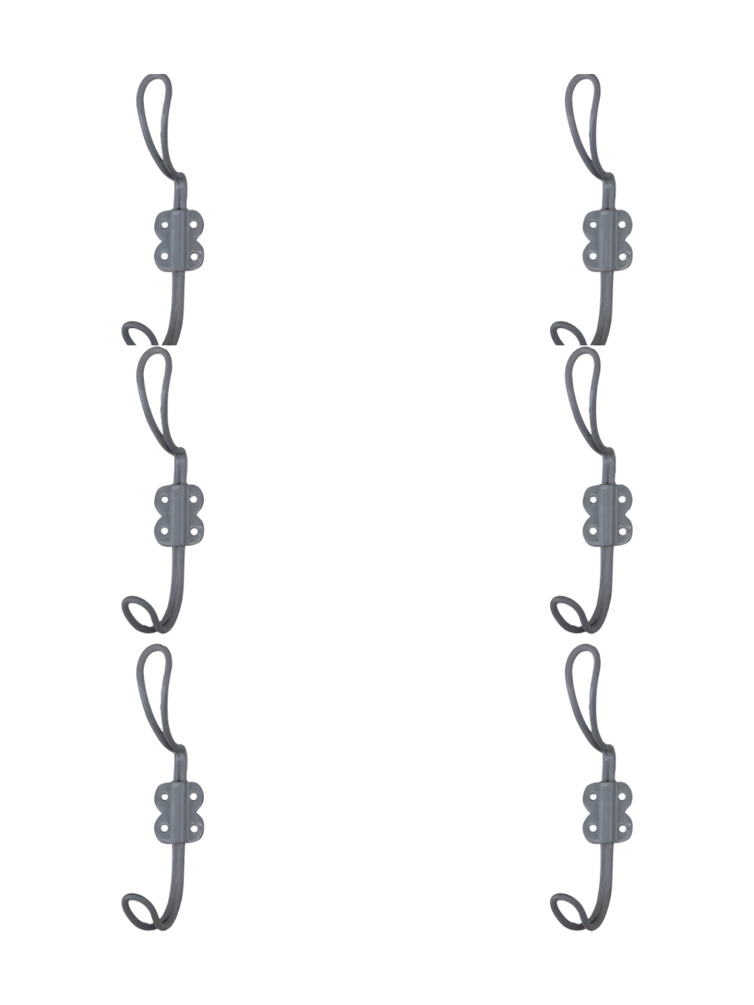 

IndianShelf Grey 6 Pieces Iron Wire Wall Hooks