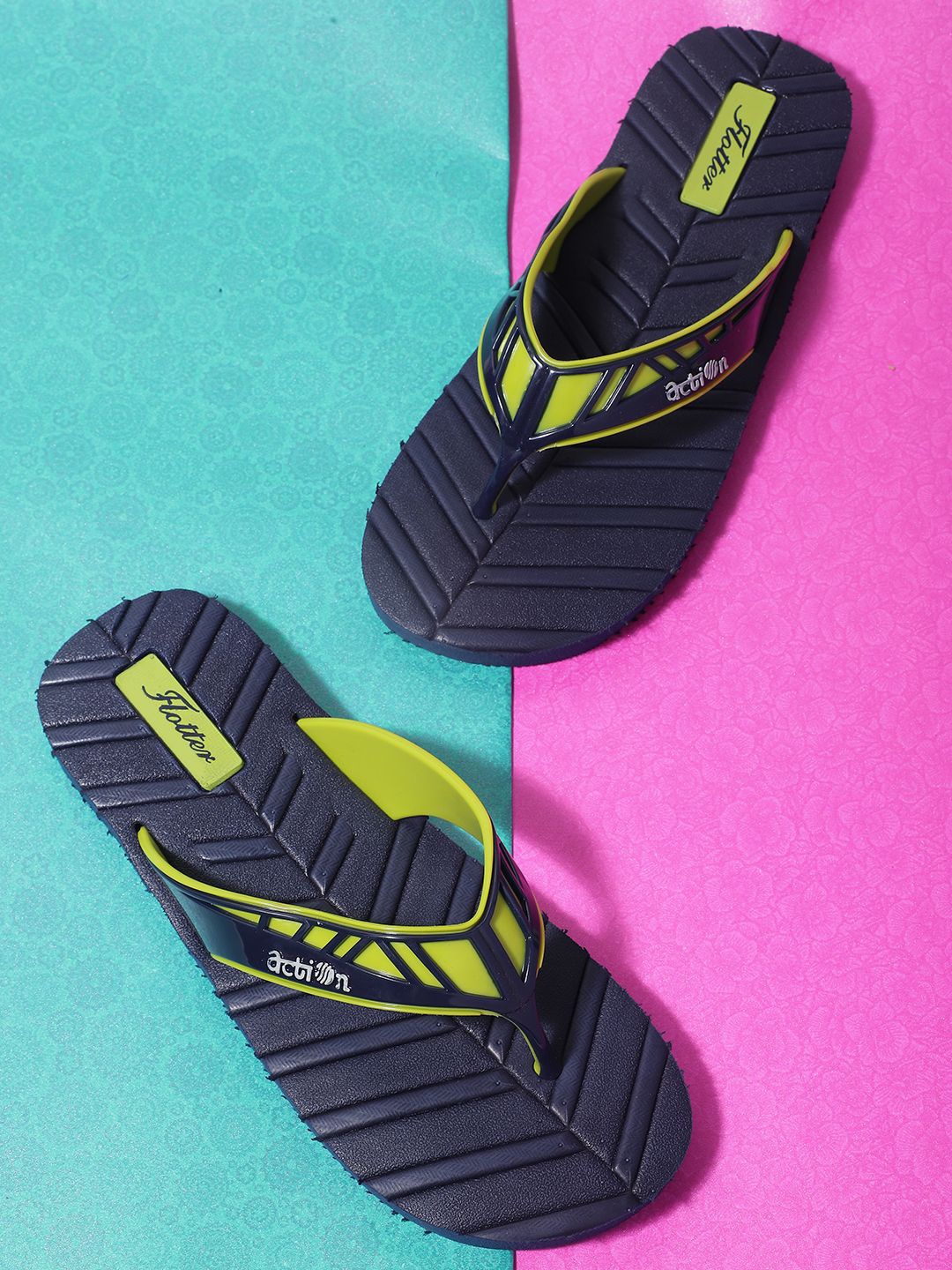 

Action Men Printed Rubber Thong Flip-Flops, Blue