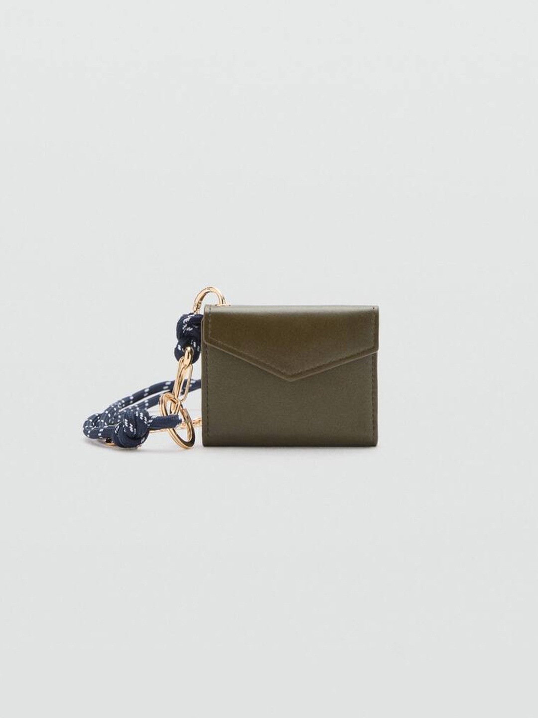

MANGO Women Cardholder with Detachable Sling Strap, Olive