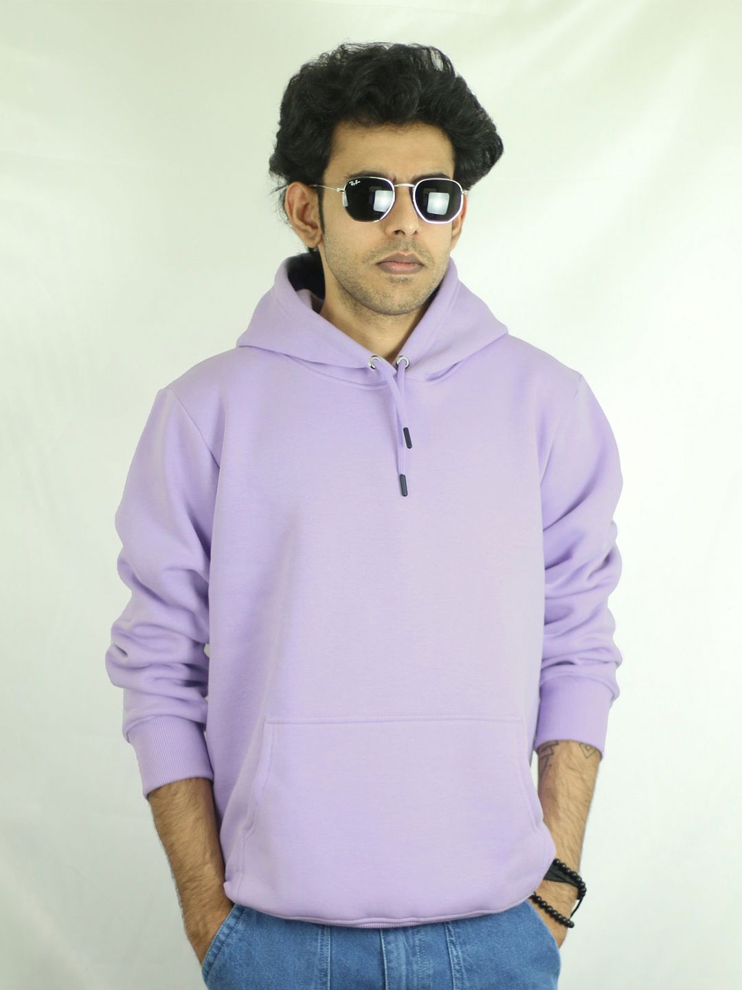 

EKSDEE Men Hooded Sweatshirt, Lavender