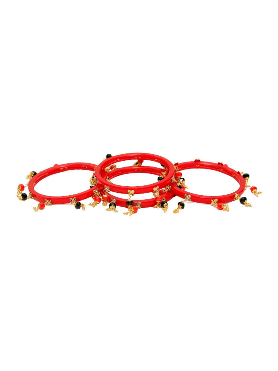 

Align Set Of 4 Gold-Plated Beaded Bangles
