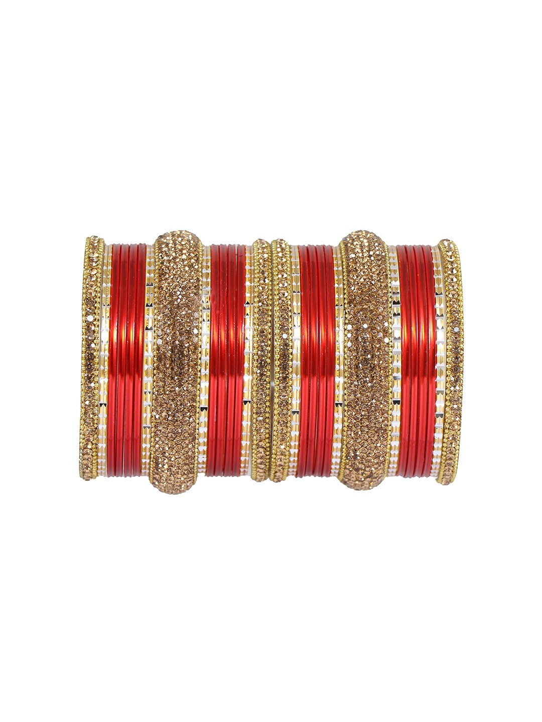

ZULKA Set of 42 Non-Precious Metal Base with Zircon Gemstone and Pearl linked Latkan Pattern, Blue