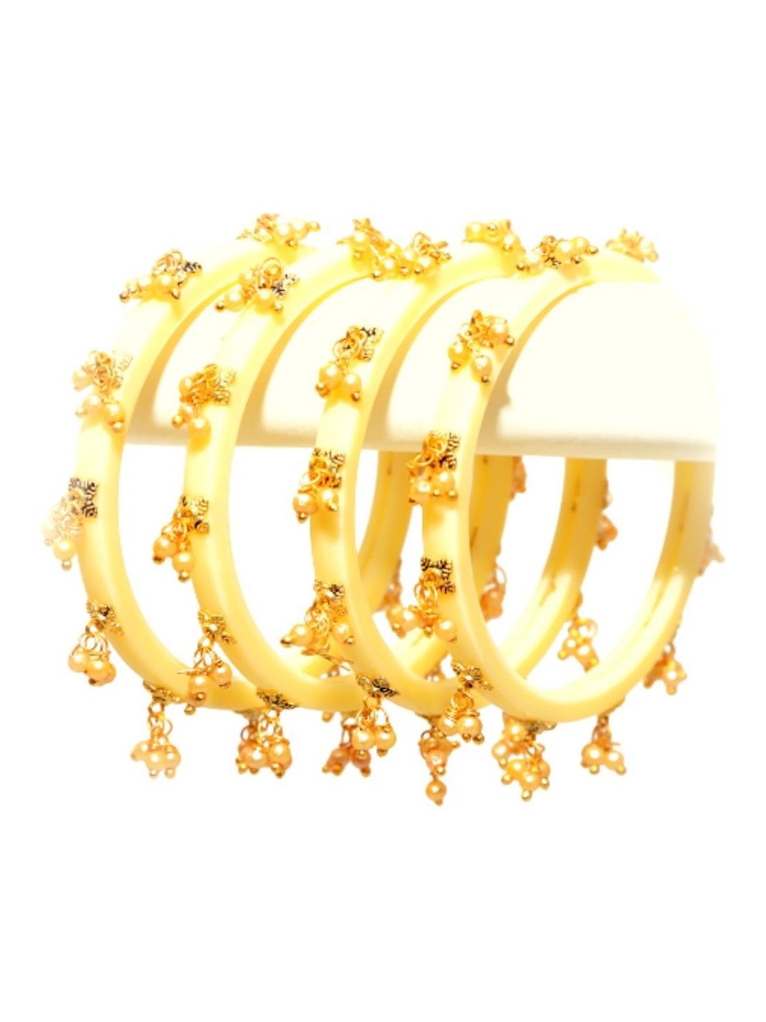 

Align Set Of 4 Beaded Bangles, Gold