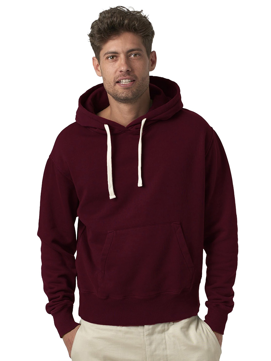 

SONIBROS Men Hooded Sweatshirt, Maroon