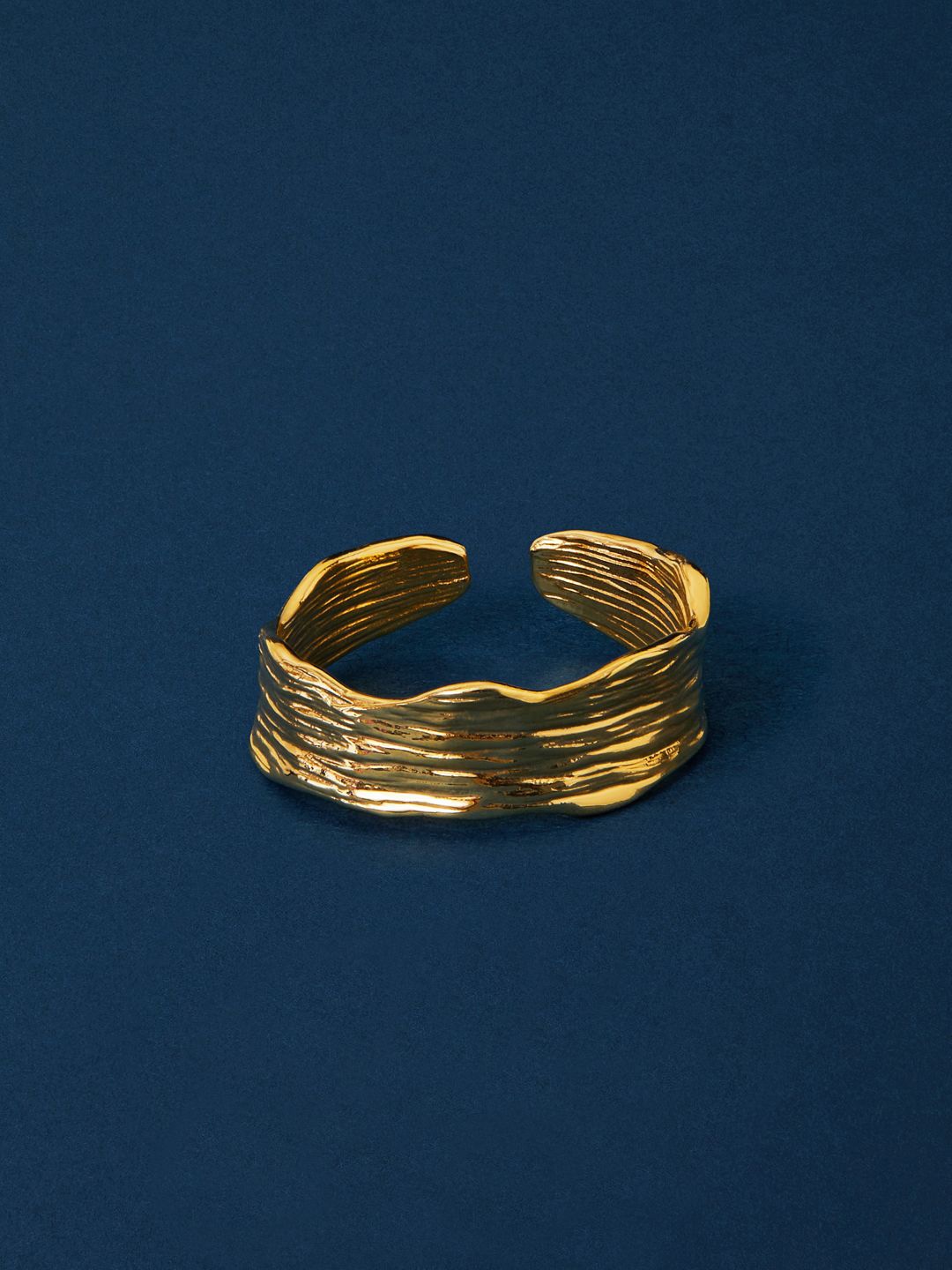 

Accessorize 14k Gold--Plated Adjustable Molten Finger Ring