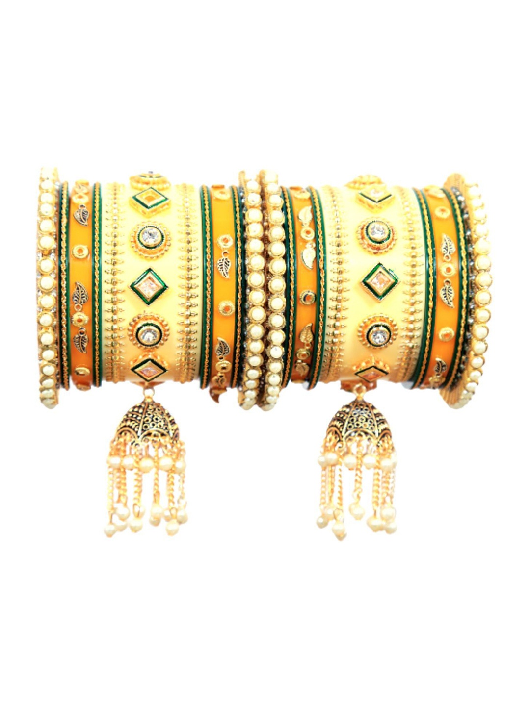 

Align Set Of 2 Gold-Plated Beaded Chuda Bangles