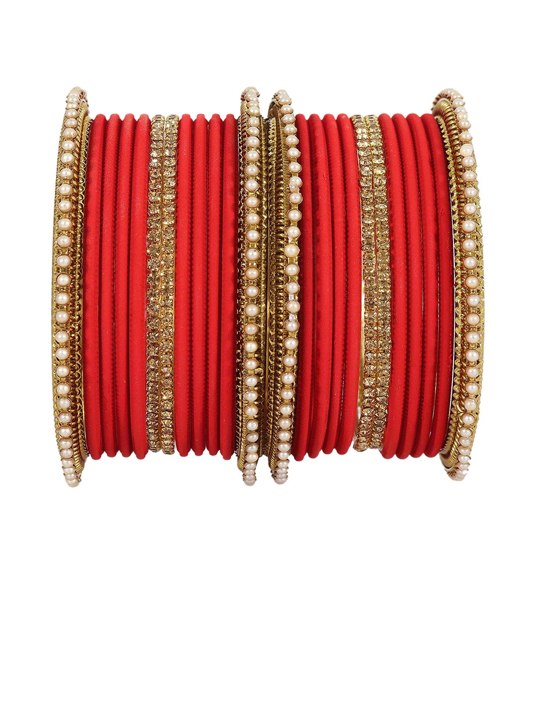 

Set of 16 Oxidised Metal Latkan Bangles For Women| Bangles with Latkan Golden, Gold
