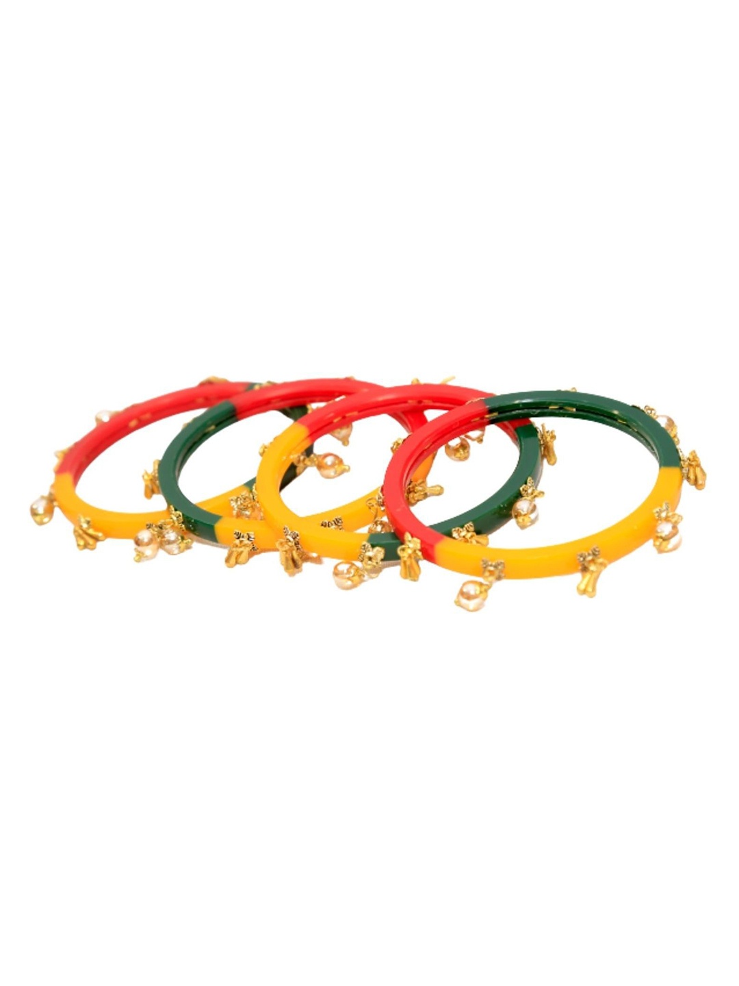 

Align Set Of 4 Gold-Plated Beaded Bangles