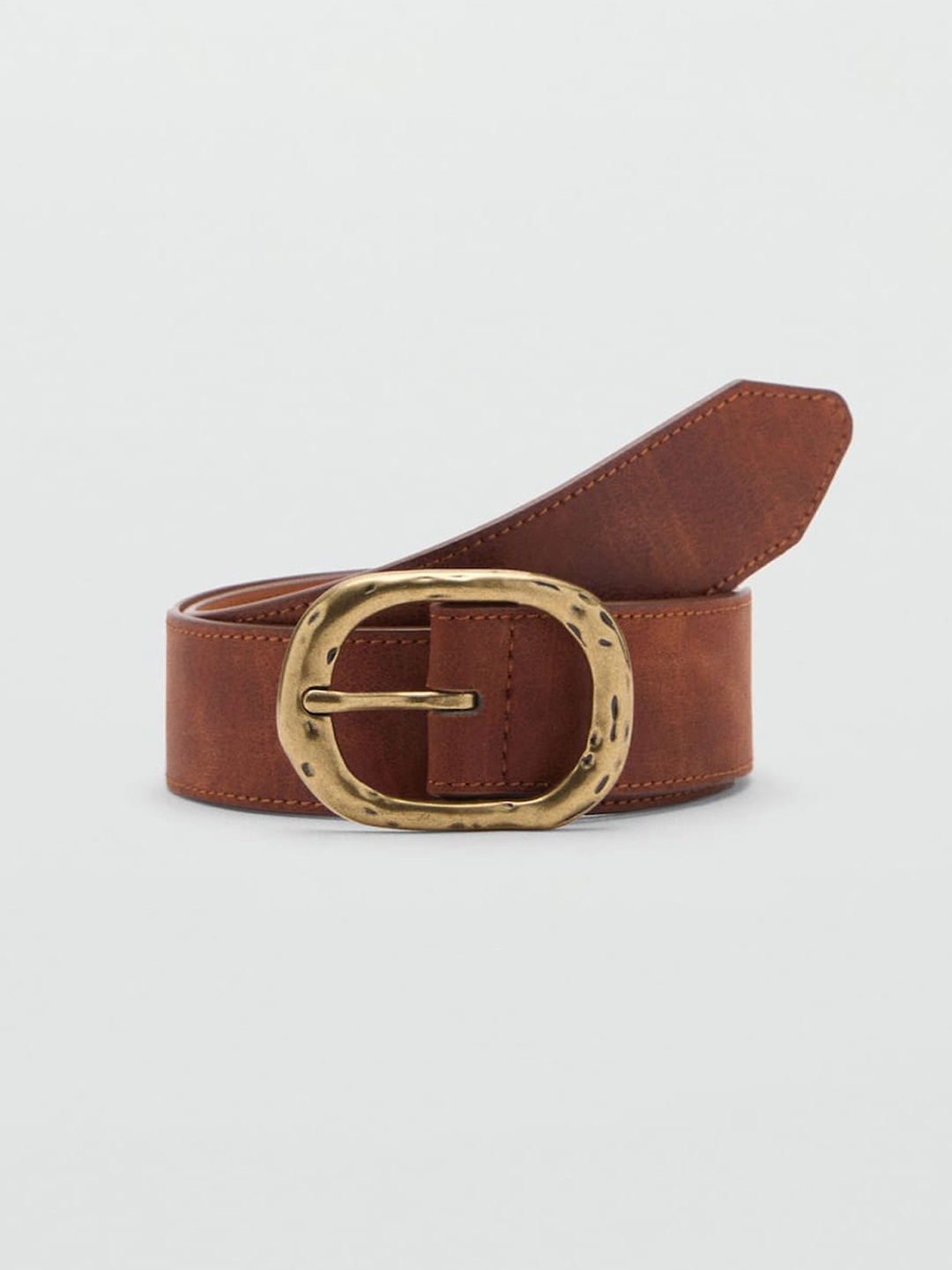 

MANGO Women Solid Belt, Brown