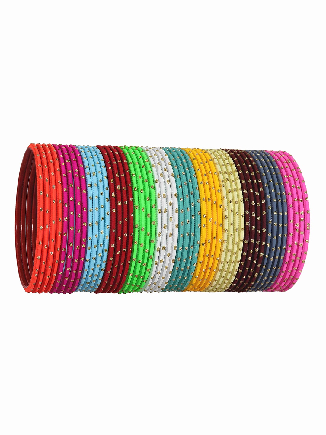 

ZULKA Set of 48 Polka Dots Bangle, Red