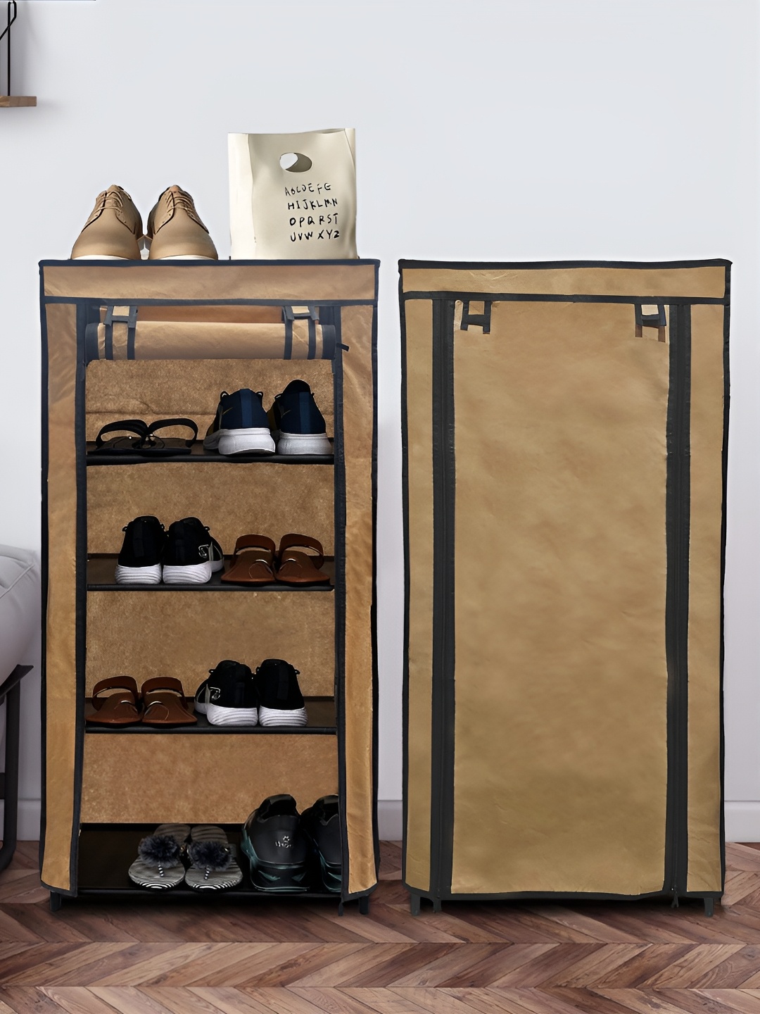 

Rmerchants Beige Set of 1 Water Resistant Shoes Organiser Organisers